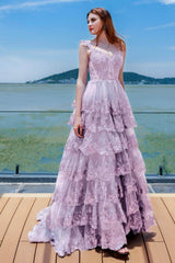 Ball Gown Sweep-Brush Train Tulle Prom Dress CS0481