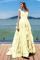 Ball Gown Sweep-Brush Train Tulle Prom Dress CS0481