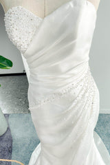 A-Line Court Train Mikado Wedding Dress CW3164