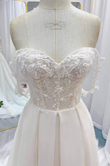 A-Line Court Train Lace Tulle Wedding Dress CW3242