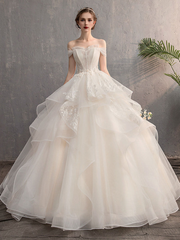 Sweetheart Neck Lace Long Wedding Dress Off Shoulder Wedding Gown