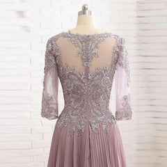 Elegant lace jewelry collar with 3/4 sleeves Mother of the Bride Dresses