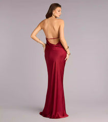 Charming high-quality satin woven hanging neck collar, backless adjustable shoulder straps, hanging pleats, mermaid Prom Dresses