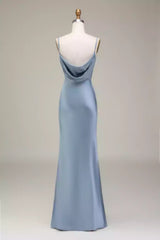 Charming satin backless sleeveless and floor length slim fit Bridesmaid Dresses