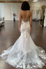 Cheap Lace Wedding Dresses Tulle Mermaid Bridal Gown Sweetheart
