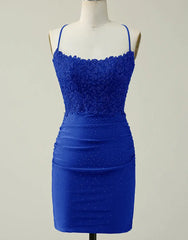 Cheap Short Tighted 2024 Homecoming Dresses Royal Blue with Beaded