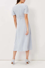 Sexy V-neck short sleeved chiffon plus size mother of the bride dress