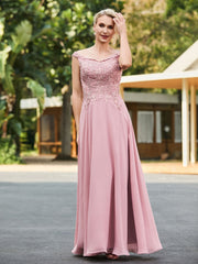 Lace Top V-neck Floor-length Dress with Jacket Dusty Rose