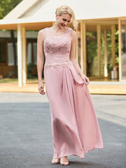 Sleeveless Lace Appliqued Dress with Jacket Dusty Rose