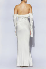 Weitese Formal Wear Dresses Off Shoulder Cowl Neck Maxi Dress White Wedding Dress Prom Dress Shops