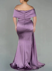 Speaker/Fishtail Off Shoulder Mother of the bride dress