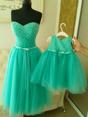 Custom Made A Line Sweetheart Neck Sleeveless Short Prom Dresses, Bridesmaid Dresses, Wedding Party Dresses, Flower Girl Dresses