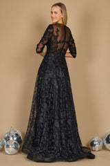 Long Formal Lace Evening Dress