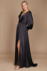 Long Sleeve Formal Evening Party Dress