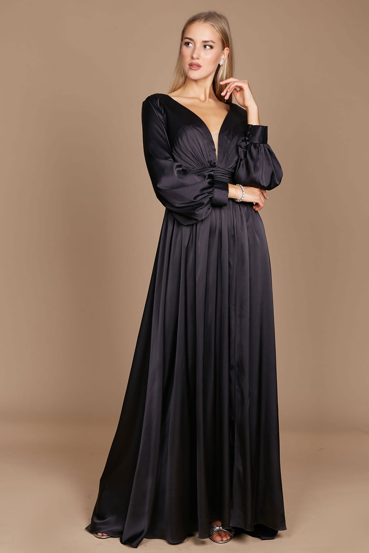 Long Sleeve Formal Evening Party Dress
