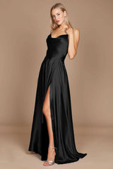 Formal Cowl Neck Spaghetti Strap Party Dress