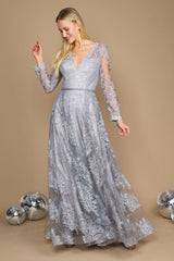 Long Sleeve Formal Dress Evening Gown