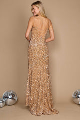 Long Full Sequins Formal Prom Dress