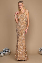 Long Full Sequins Formal Prom Dress