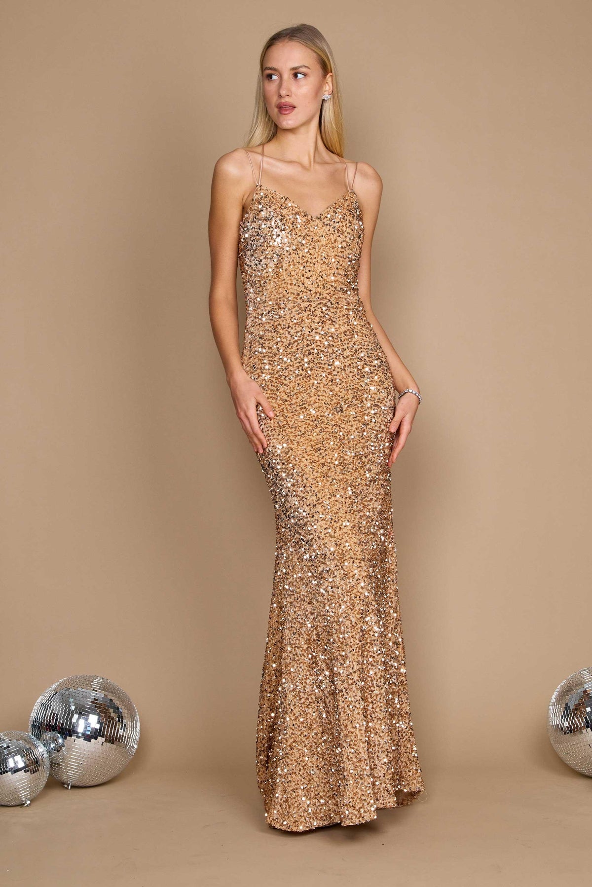 Long Full Sequins Formal Prom Dress
