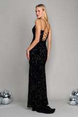 Long Full Sequins Formal Prom Dress