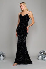 Long Full Sequins Formal Prom Dress