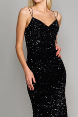 Long Full Sequins Formal Prom Dress