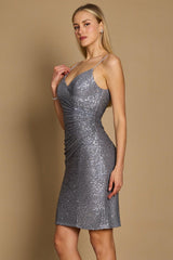Short Sequin Formal Cocktail Dress