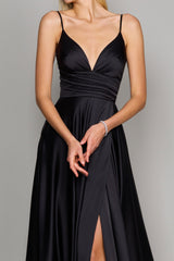 Long Spaghetti Strap Prom Formal Gown