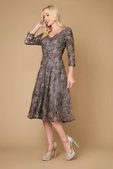 Short Cocktail Lace Mother of the Bride Dress