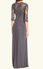 Half Sleeves Long Mother of the Brides Dress