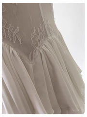 Modest A Line Spaghetti Straps White Chiffon Short Formal Homecoming Dress Middle School Short 20th Birthday Outfits Graduation Dress Cocktail Dresses DH2198