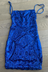 Sexy Sheath Spaghetti Straps Sequin Royal Blue Short Formal Homecoming Dress Middle School Short 16th Birthday Outfits Graduation Dress Cocktail Dresses DH2226