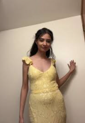 Pretty A line V Neck Yellow Sequin Formal Homecoming Dresses Short 21st Birthday Outfits Graduation Dress Mini Cocktail Dresses DH2270