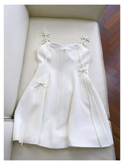 Pretty A Line Spaghetti Straps White Short Formal Homecoming Dresses Middle School Short 21st Birthday Outfits Graduation Dress Mini Cocktail Dresses DH2295