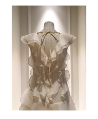 Pretty A line V Neck Ivory Chiffon Short Formal Homecoming Dresses Middle School Short 21st Birthday Outfits Graduation Dress Mini Cocktail Dresses DH2306