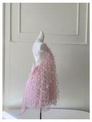 Pretty A Line High Neck Pink Lace Formal Homecoming Dresses Middle School Short 21st Birthday Outfits Graduation Dress Mini Cocktail Dresses DH2307