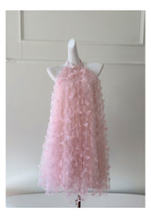 Pretty A Line High Neck Pink Lace Formal Homecoming Dresses Middle School Short 21st Birthday Outfits Graduation Dress Mini Cocktail Dresses DH2307