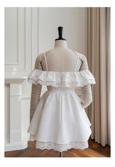 Pretty A line Off The Shoulder White Short Formal Homecoming Dresses Middle School Short 21st Birthday Outfits Graduation Dress Mini Cocktail Dresses DH2308
