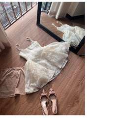 Pretty A line Square Neck White Lace Formal Homecoming Dresses Short 16th Birthday Outfits Graduation Dress Mini Cocktail Dresses DH2473