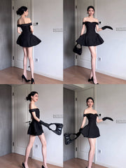 Modest A line Off The Shoulder Red Short Formal Homecoming Dress Short 20th Birthday Outfits Graduation Dress Cocktail Dresses DH2483