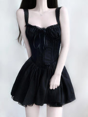 Cute A line Square Neck Red Lace Homecoming Dress Summer Hoco Dresses Short Night Cocktail Dress DH2545