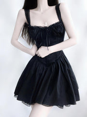Cute A line Square Neck Red Lace Homecoming Dress Summer Hoco Dresses Short Night Cocktail Dress DH2545