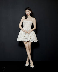 Cute Ball Gown Square White Lace Short Mini Formal 8th Grade Homecoming Dresses Middle School Cocktail Dress Hoco Outfits DH2554