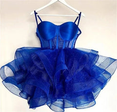 Princess Ball Gown Spaghetti Straps Tulle Formal Homecoming Dresses 8th Grad Dance Graduation Dress Short Hoco Dresses DH2613