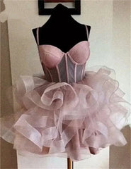 Princess Ball Gown Spaghetti Straps Tulle Formal Homecoming Dresses 8th Grad Dance Graduation Dress Short Hoco Dresses DH2613