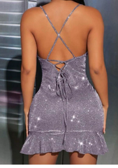 Sexy Sheath Halter Sequin Tight Grape Formal Homecoming Dresses 8th Grad Dance Graduation Dress Short Birthday Outfits Hoco Dresses DH2695