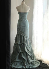 Chic Strapless Long Prom Dresses  Sheath Evening Dress Sleeveless Birthday Dress DP04911