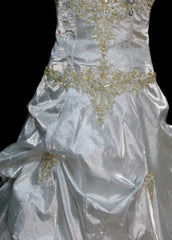 Elegant White Long Prom Dresses Beaded Satin Spaghetti Straps Sheath Evening Dress Sleeveless Birthday Dress DP04924