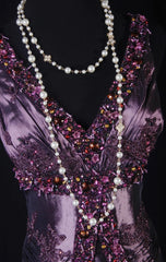 Vintage Grape Prom Dress V-Neck Sheath Evening Dress Satin Beaded Formal Dress DP05056